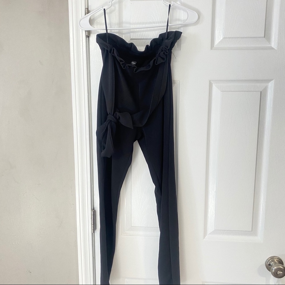 SHEIN Belted paperbag skinny pants
